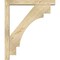 Ekena Millwork Merced Block Rough Sawn Bracket w/ Offset Brace, Douglas Fir, 4"W x 22"D x 26"H BKT0402X22X26MRC05RDF - alternate 3